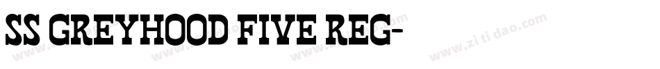 SS GreyHood Five Reg字体转换